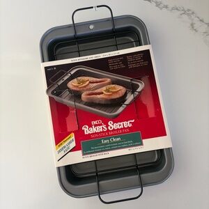 EKCO Baker’s Secret PETITE Broiler Pan & Rack Non-Stick Kitchen NOS New